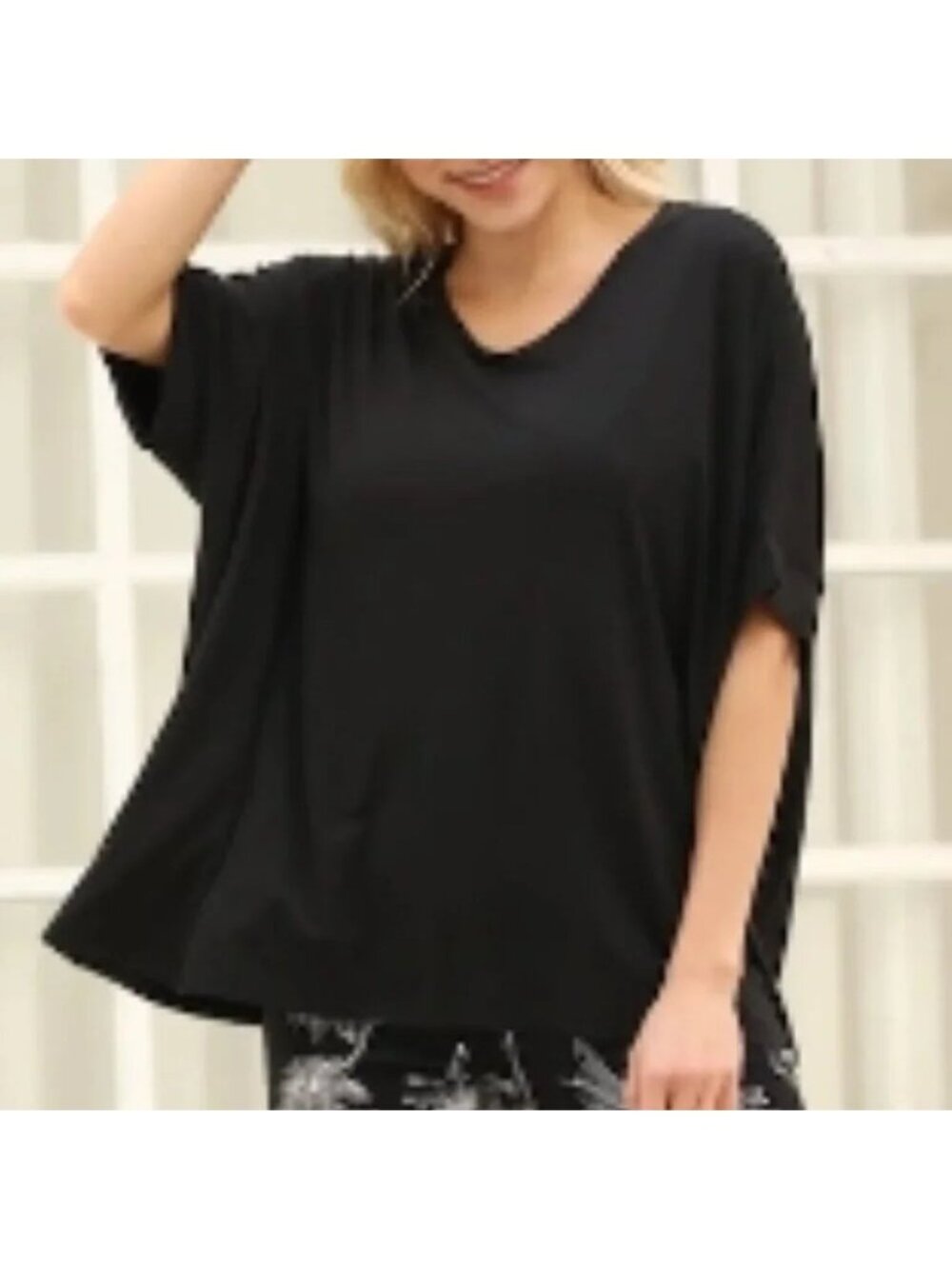 NEW Orange Fashion Village Bamboo Oversized Relaxed T-shirt Top - S/M